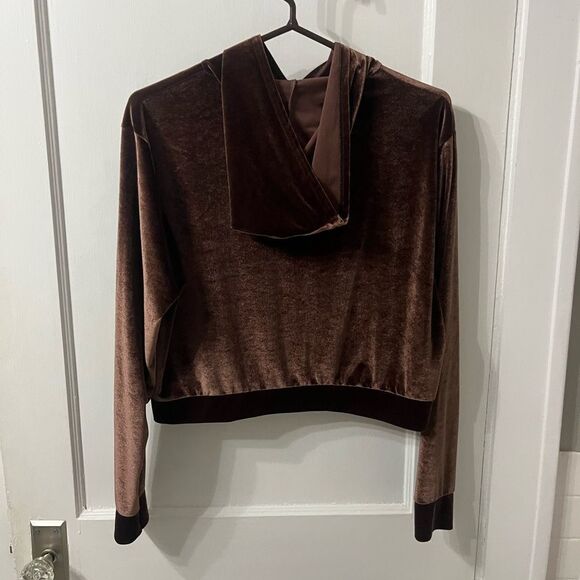 Velvet Brown Nastygal Hoodie - Picture 3 of 3